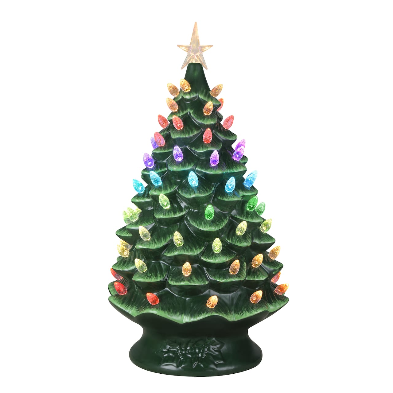 Mr. Christmas 24" Nostalgic Green Ceramic Tree with RGB Lightshow